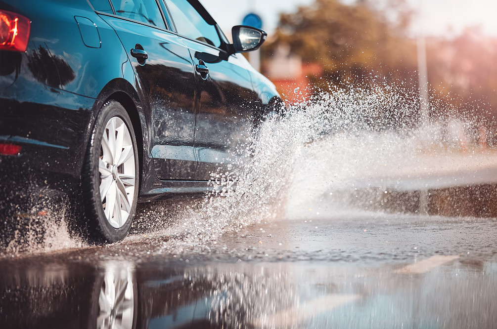 Rijden in de regen